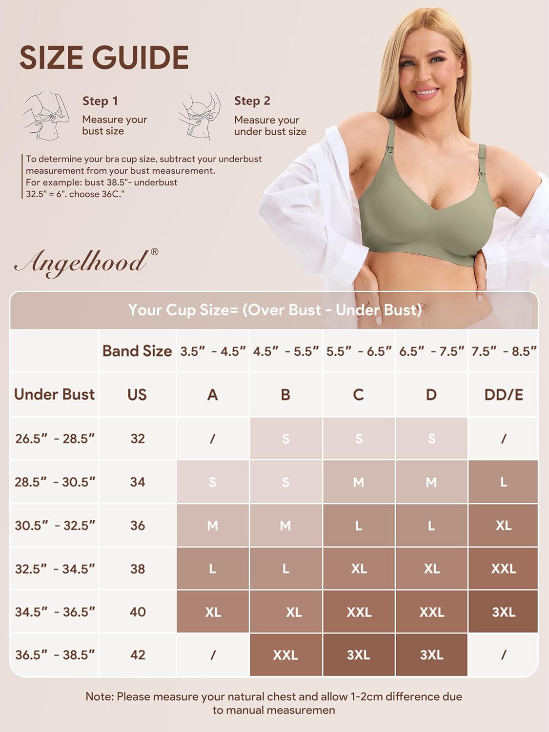 Angelhood 3 Pack Nursing Bras for Breastfeeding Seamless Pregnancy Maternity Bra Wireless Sleep Bralette with Extenders