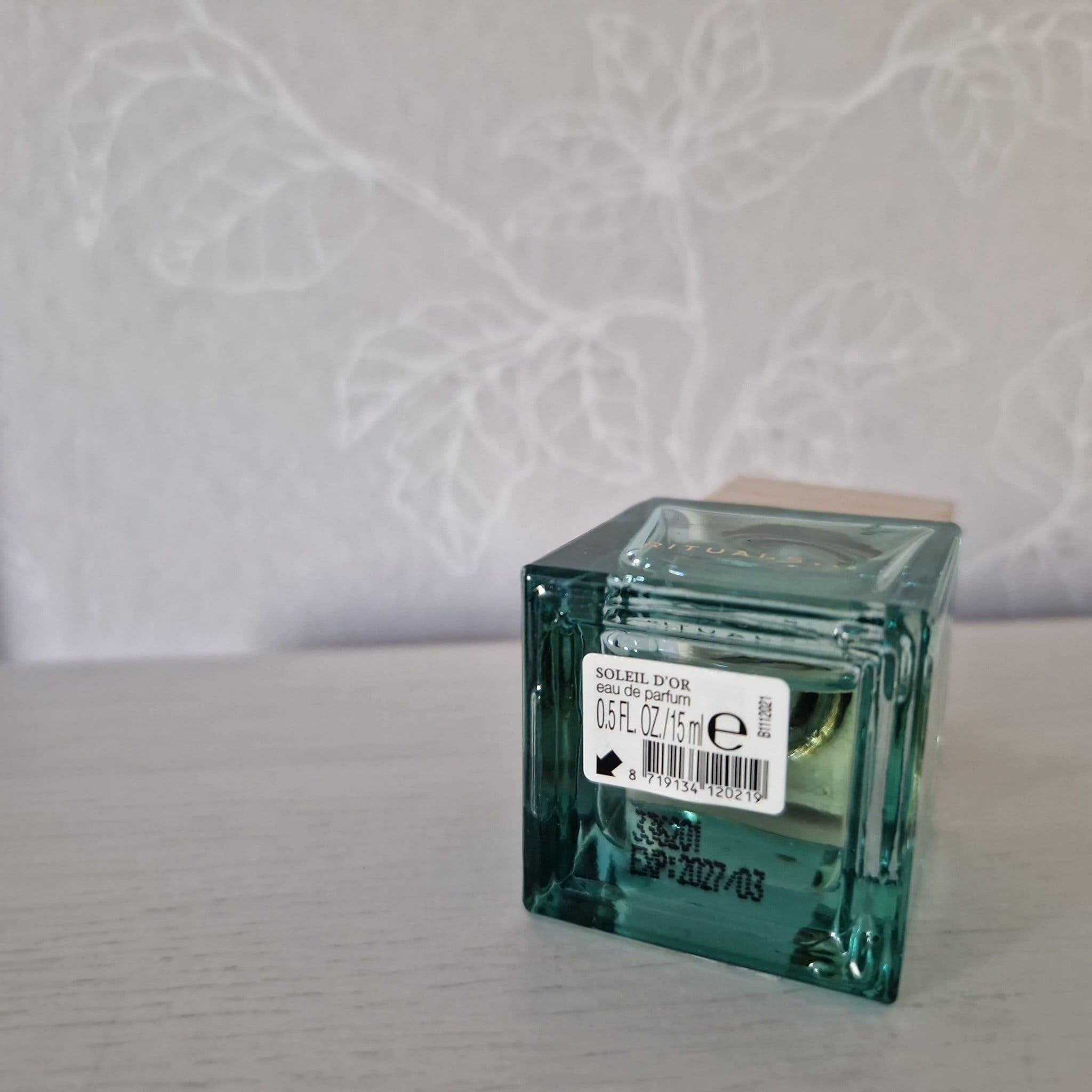 Rituals Soleil d'Or Eau de Parfum, 15 ml, lakon podróżny, świeży zapach z bergamotką i drewnem cedrowym