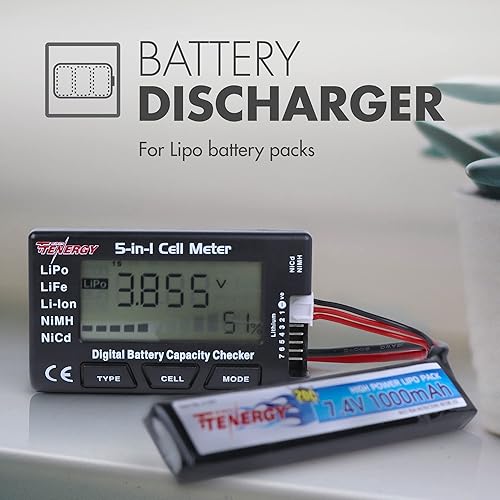 Miniatura 6 de Tenergy – Medidor de batería 5 en 1, medidor inteligente de celdas, controlador digital de baterías, equilibrador de baterías, para paquetes de