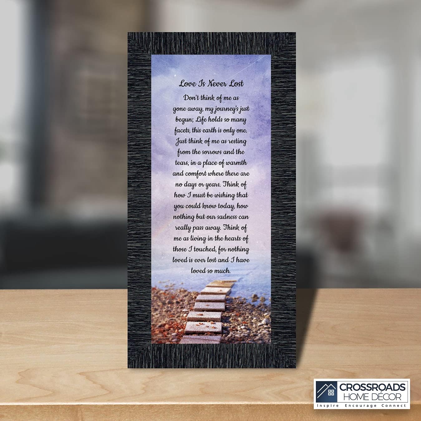 Crossroads Home Décor Memorial Picture Frames Sympathy Gift, Photo Frames for Sympathy Gift Baskets, Memories Wall Decor, Sorry for Your Loss Gifts, 7378CH