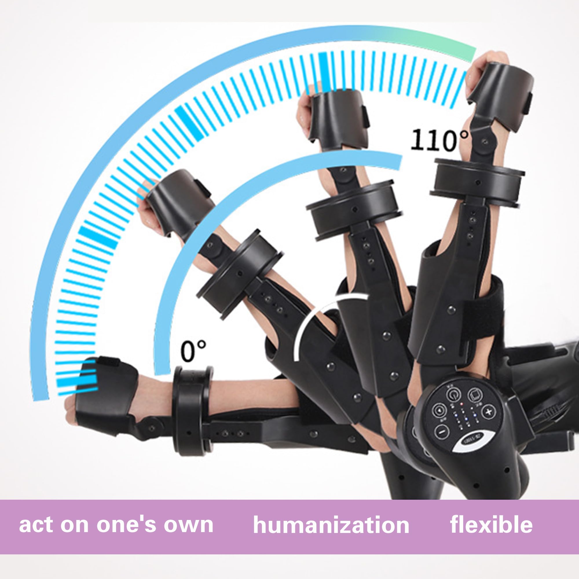 Equipo De Robot De Rehabilitación De Codo Inteligente Eléctrico: Ejercicio De Brazo Con Bisagras Con Codo Con Bisagras Con Control Remoto Inalámbrico Y Para Recuperación De Brazo, Codo Y Mano Right