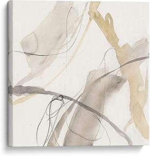 Canvas Lab | Neutral Momentum II by Jennifer Goldberger | 30 x 30 in | Canvas Print Wall Art | Abstract, Contemporary | Wall Decor for Bedroom, Living Room or Office