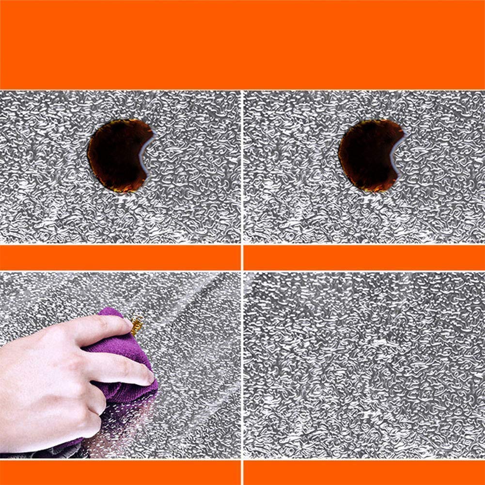 Skyzone Kitchen Backsplash Oil Proof Sticker Wallpaper Self-Adhesive Under Sink Mat Kitchen Cabinet Drawer Shelf Liner Aluminum Foil Sticker 4
