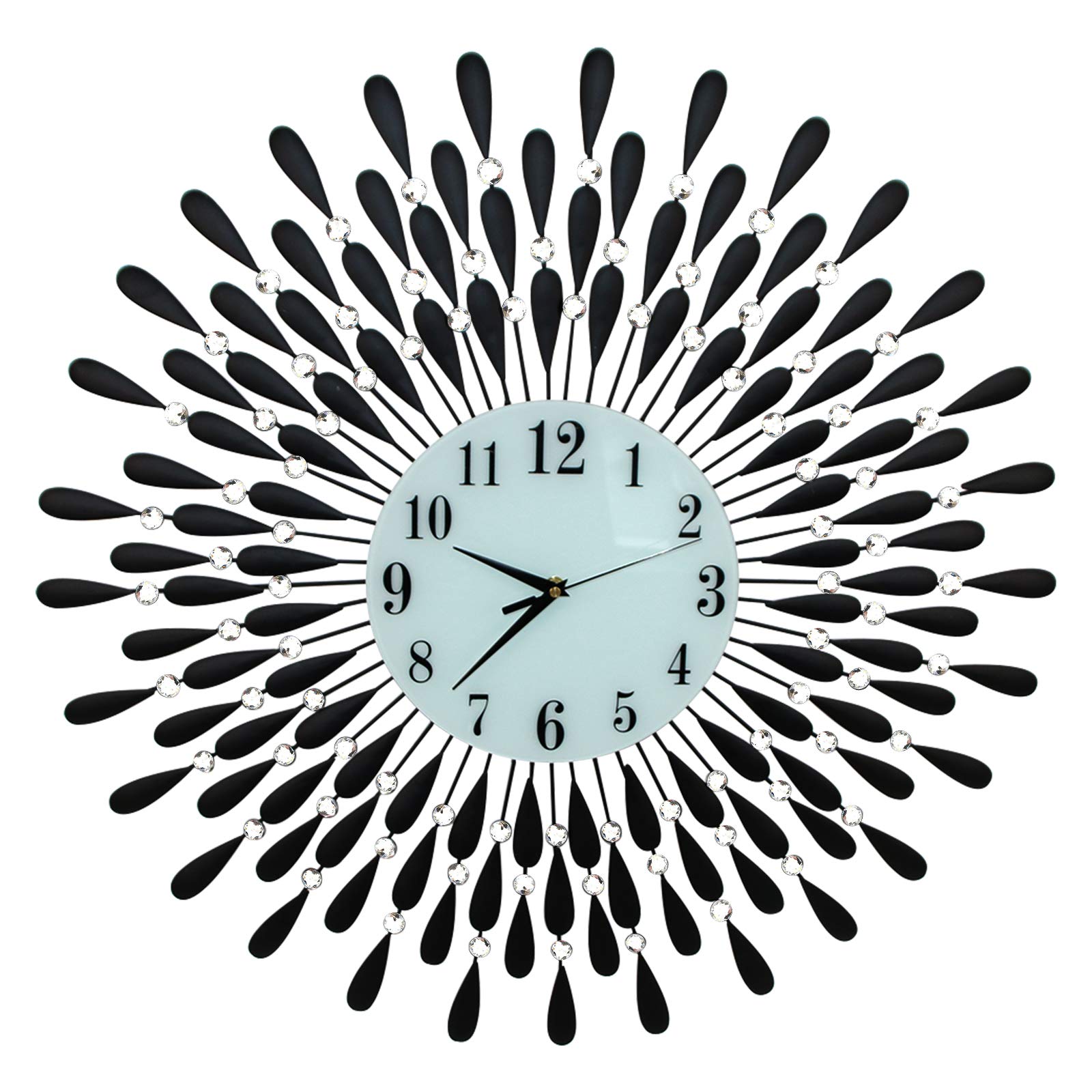 JUGV 27.5 Inch Modern Elegant Silent Wall Clock, Quartz NonTicking