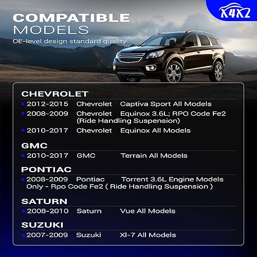 Miniatura 2 de Eslabón de barra estabilizadora delantera de aleación de zinc-níquel para 2008-2017 Chevy Equinox Captiva SportGMC TerrainPontiac TorrentSaturn