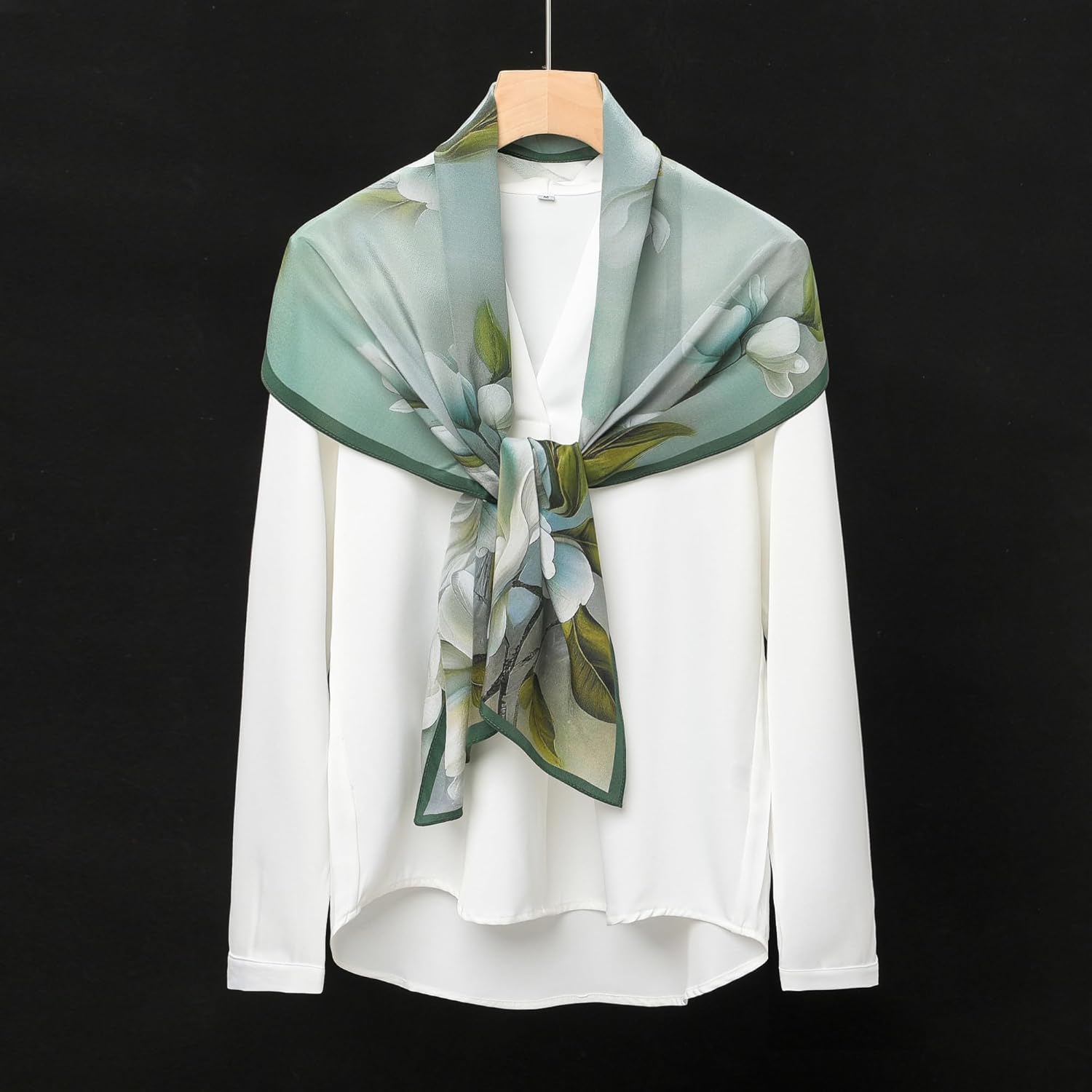 100% Mulberry Silk Women's 55”*14” Long Scarf Headscarf and Neck Scarf - Rectangular Hair Towel with Gift Packed - Image 4