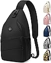 Pritent Crossbody Bags for Women Men Trendy Sling Bag Backpack Casual Chest Bag with Convertible Shoulder Strap