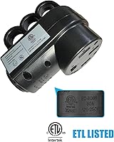 Vista 5 de Enchufe hembra RV de 50 amperios, NEMA 14-50R 125/250 voltios, receptáculo de repuesto resistente con asas ergonómicas para RV, EV, cable generador
