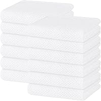 Vista 52 de Homaxy Paños de cocina de 100% algodón con tejido de gofre, ultra suaves, absorbentes, de secado rápido, 12 x 12 pulgadas, paquete de 6, albaricoque