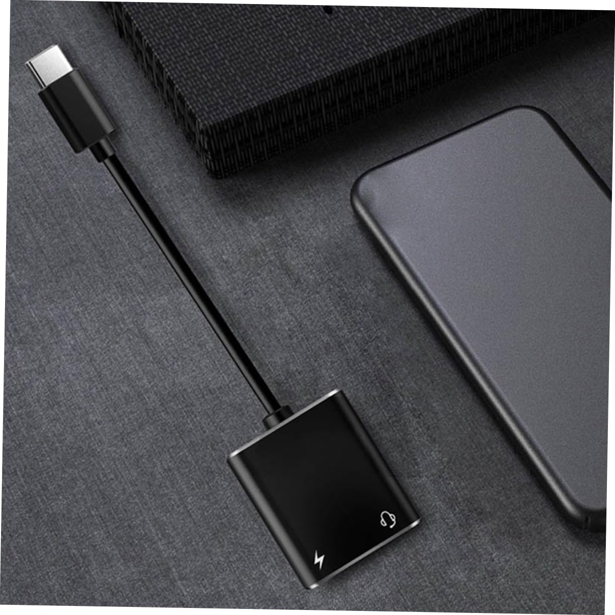 Mikikit 4pezzi Adattatore Usb c Con Caricatore Convertitore Headphone Splitter Compatibile Per Smartphone e Design Compatto e Leggero Trasmissione Audio Chiara e Efficiente