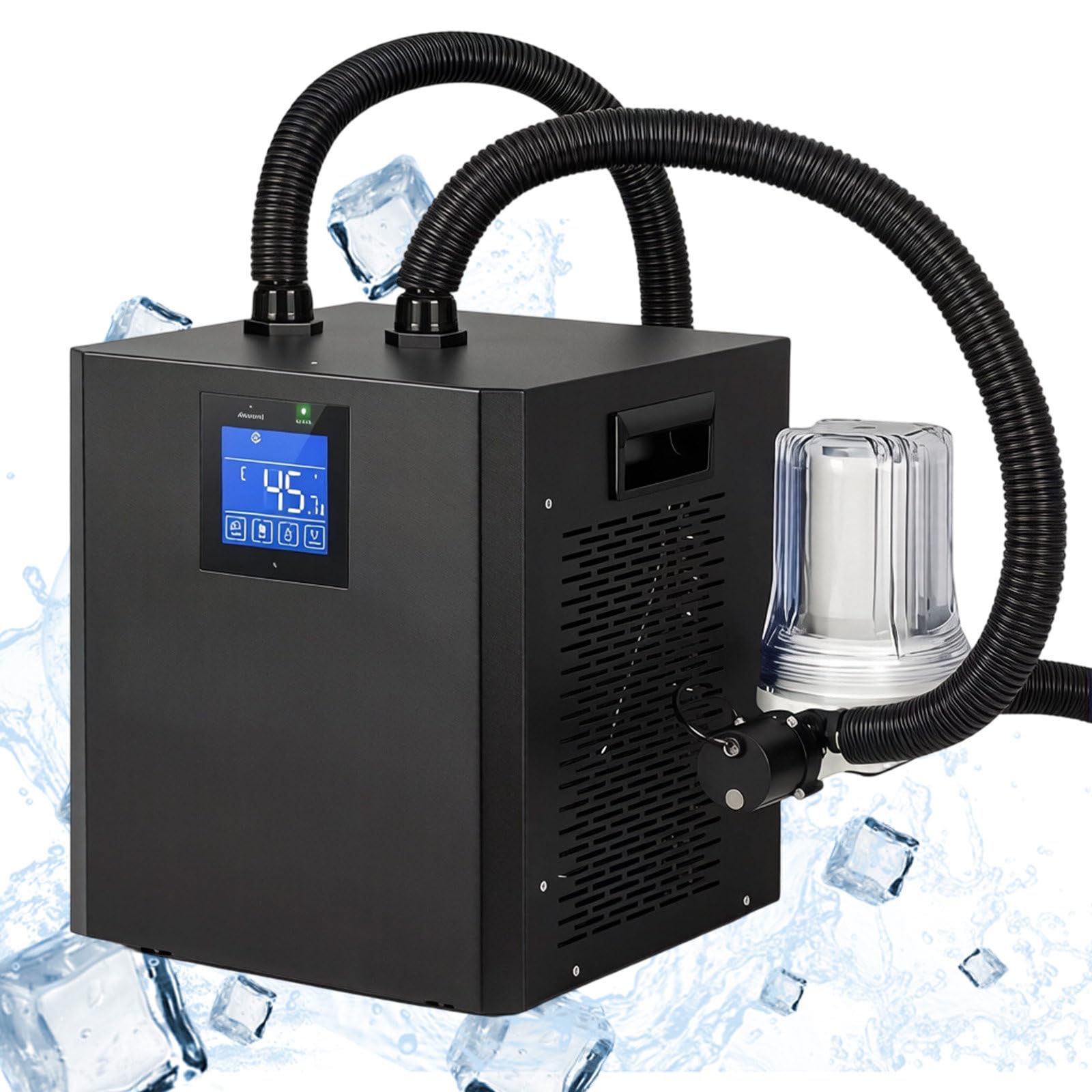 DzkZen Ice Bath Immersion Cooling, Ice Bath Rehabilitation Chiller with External Filter & Double Water Pump,Silent Equipment,Cold Plunge for Home Recovery Unit