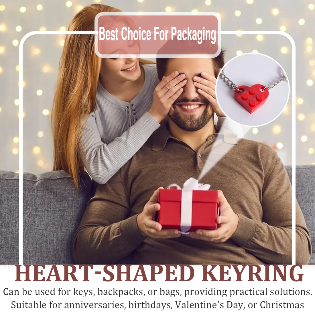 Set Portachiavi A Cuore Personalizzati Per Coppie – 4 Pezzi (Rosso, Nero, Bianco, Rosa) – Regalo Originale Per Fidanzati, San Valentino, Anniversario