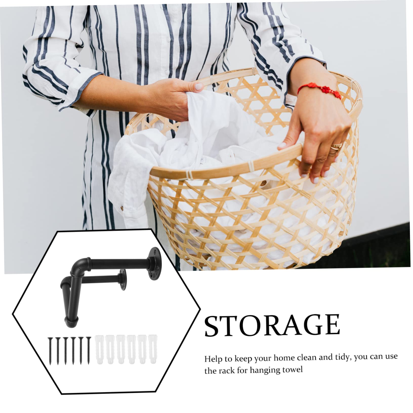 1juego Toallero De Colgante Multi-Funcional para Pared Organizador De Toallas Accesorio Decorativo Duradero y Práctico para Hogar