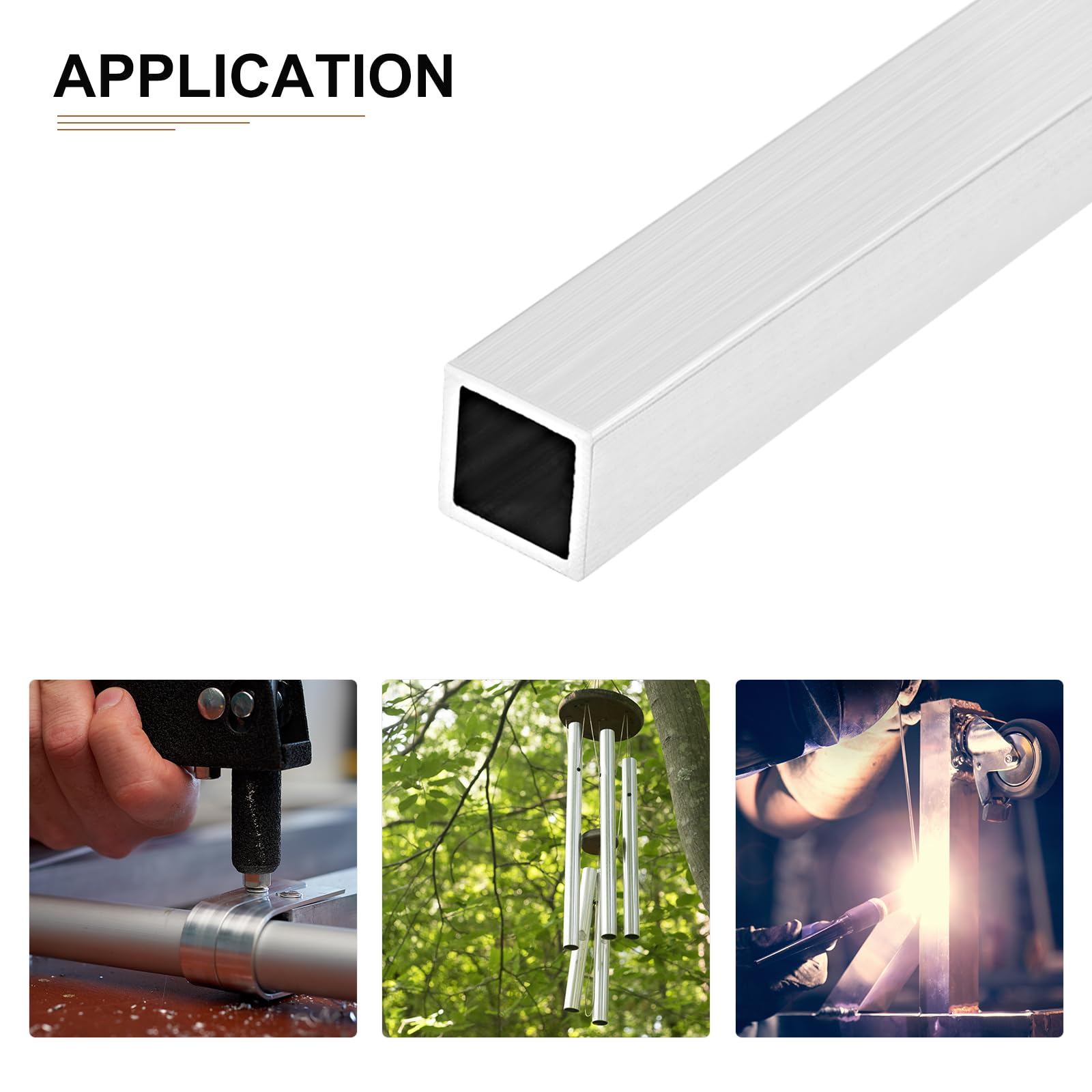DTGN 10mmx10mmx1mmx300mm (Width x Wall Thickness x Length) Square Tube, 2Pack, Good for Industrial Housing Construction - Image 4