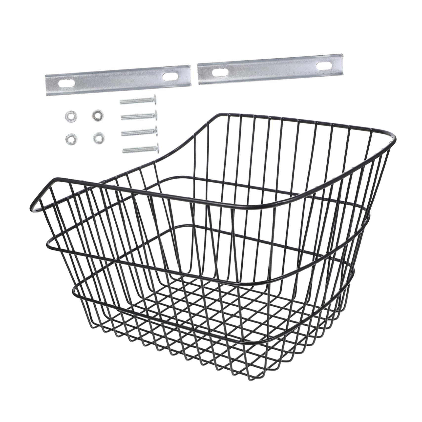 GRIRIW 1Pc Bike Basket for Cycling Accessory Design for Mountain Bikes Suitable for School Bags Groceries Elegant Black Color