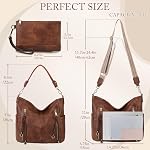 Sac Hobo pour femmes,Chase Chic PU Ladies Purse Sacs à main Trendy Crossbody Sac à épaule pour le travail, Voyage