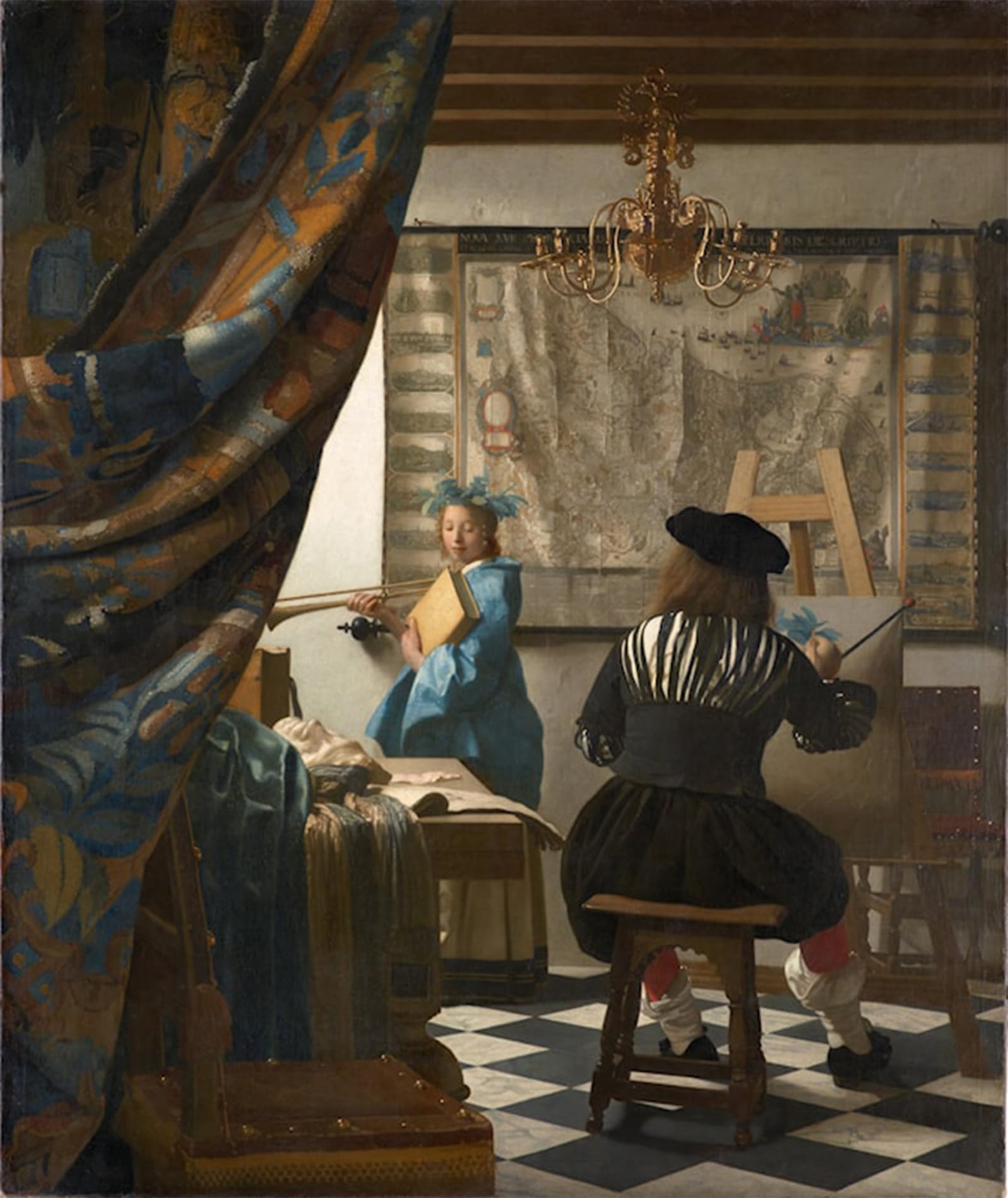 POSTERIIk Famous Print Pop Art Wall Art Graffiti the Art of Painting by Johannes Vermeer Art Prints for Home Decor 60x90cm