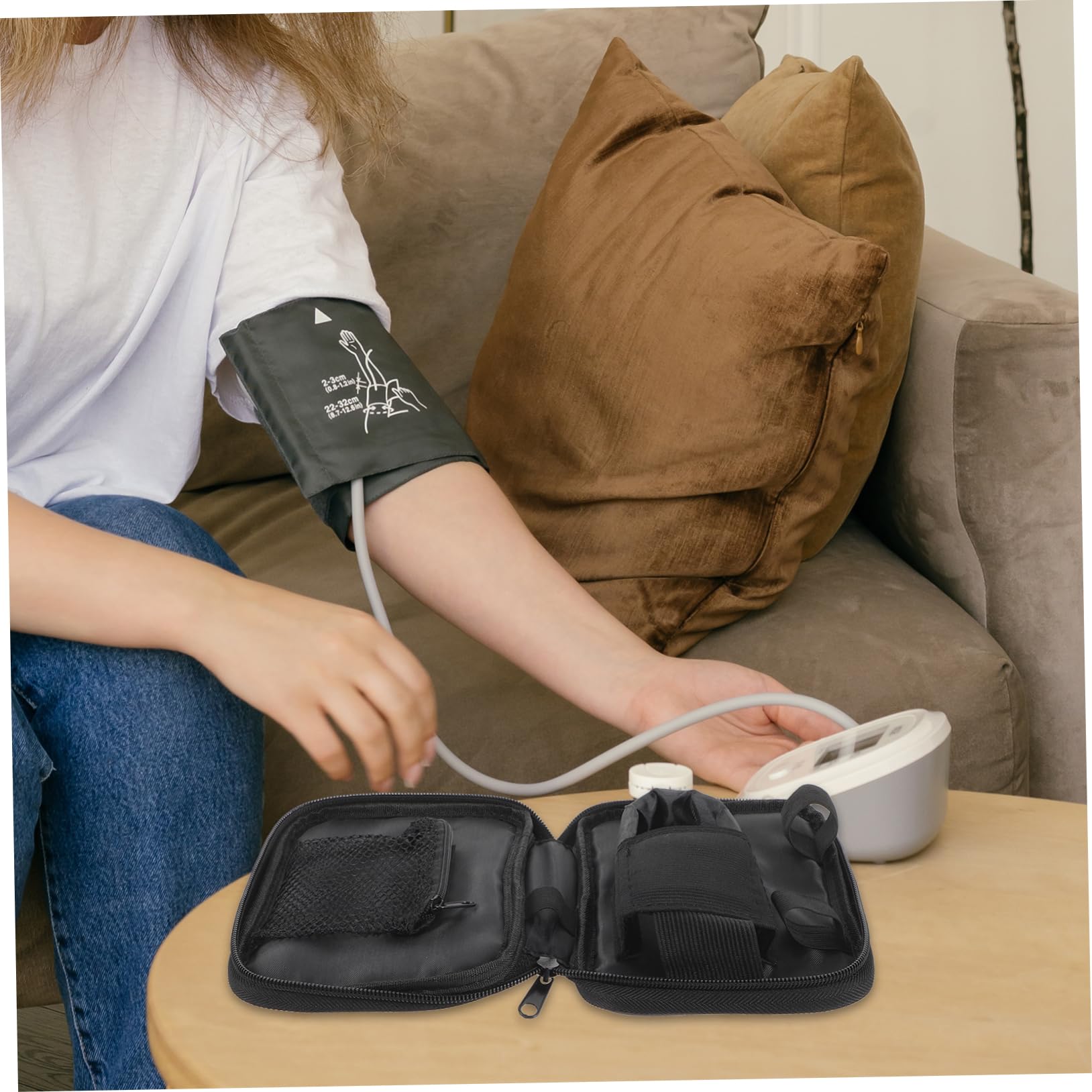 Didiseaon 5 Pz forniture mediche sacchetto stoffa borse stoffa box medicine portatorta per trasporto valigia borsa per misuratore di glicemia borsa per glucometro custodia tessuto Black