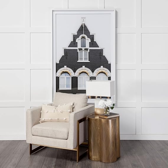 Mercana Quatrefoil Accent Table, Brass, 18 W x 18 L x 22 H