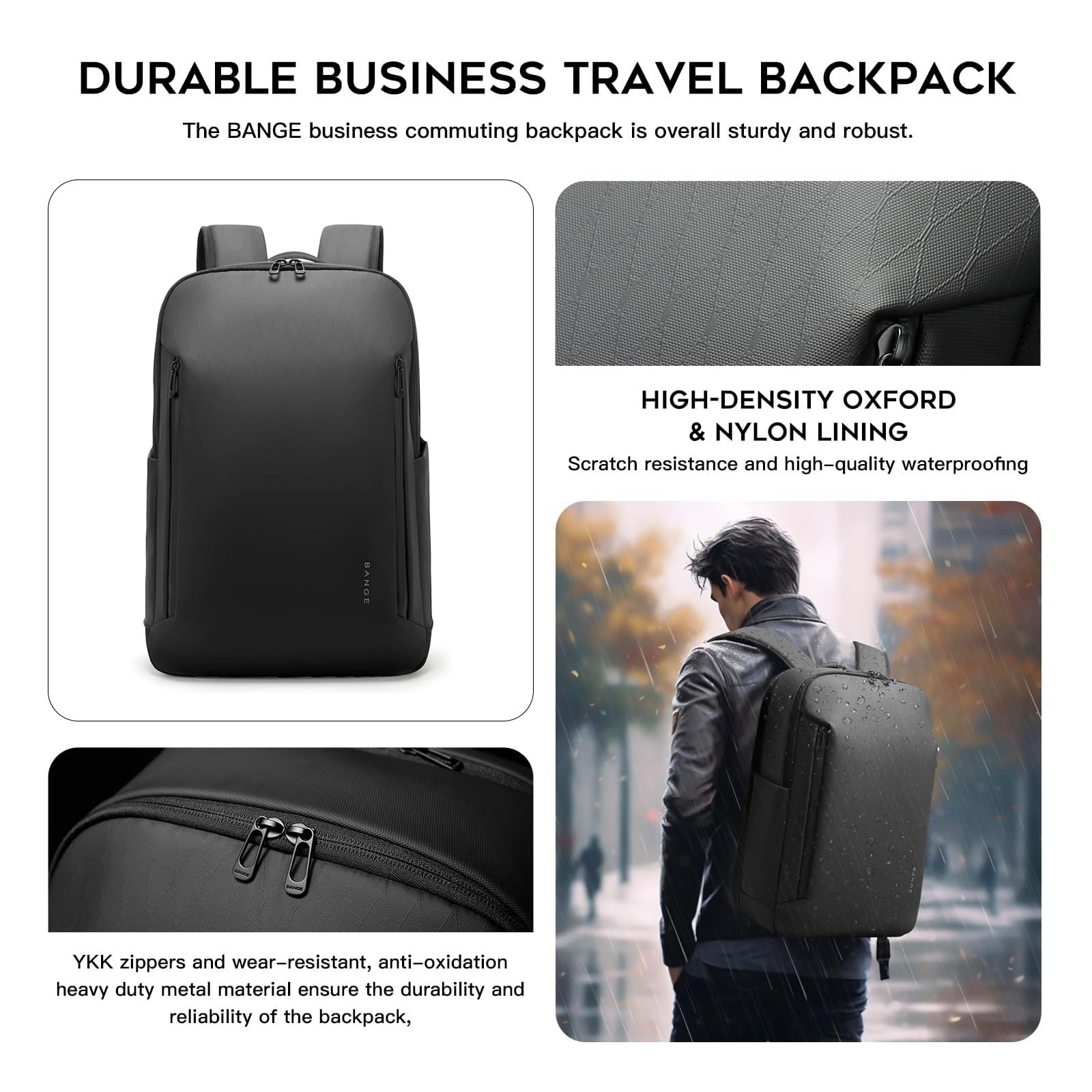 Mochila escolar Zaino per Laptop da 15,6 Pollici, Multitasca Idrorepellente, Viaggi d'Affari, Navette in Ufficio E Uso Casuale Giornaliero