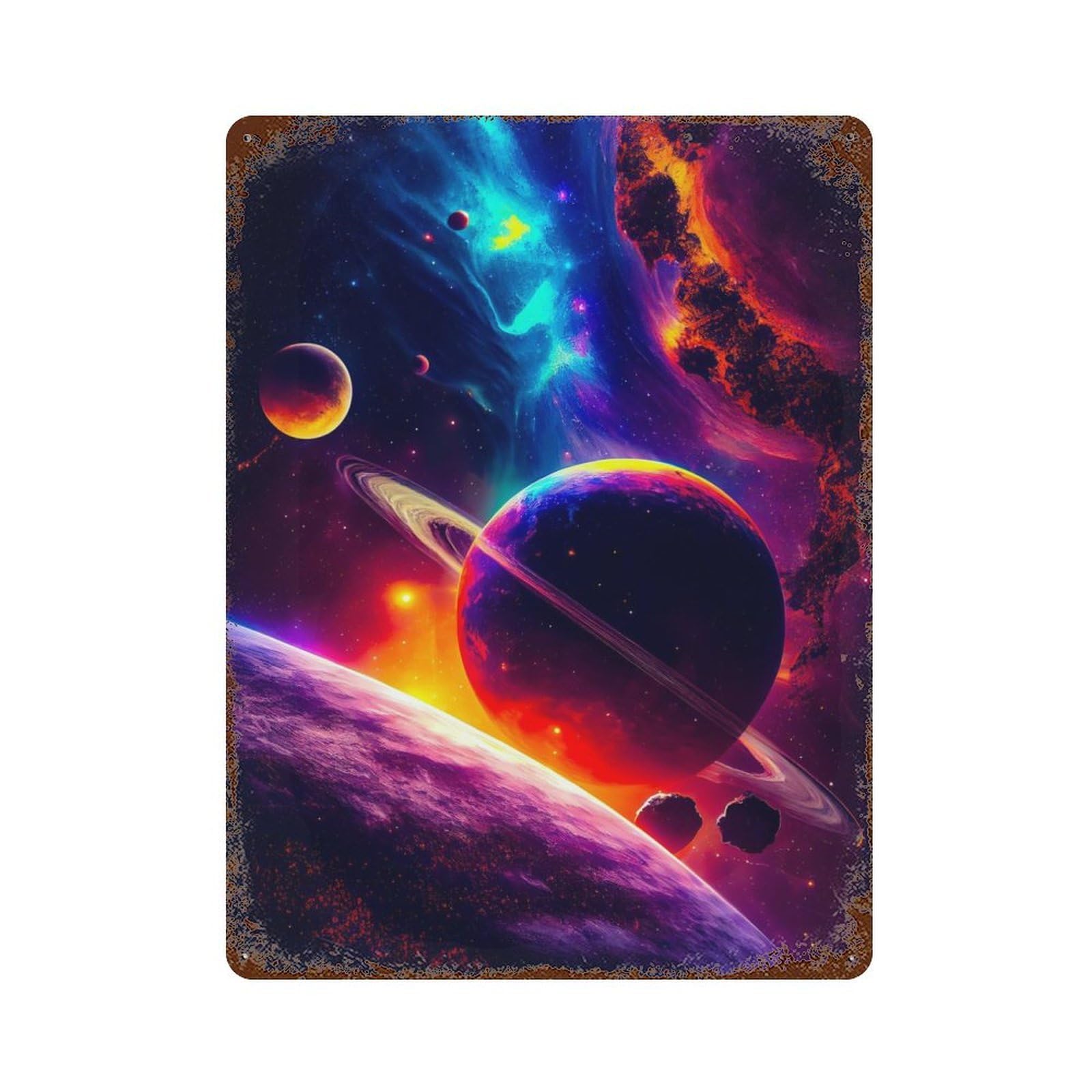 Heliosphere Decorative Tin Sign 15.7"x11.8", Retro Wall Decor for Living Room, Hallway And Home Decor