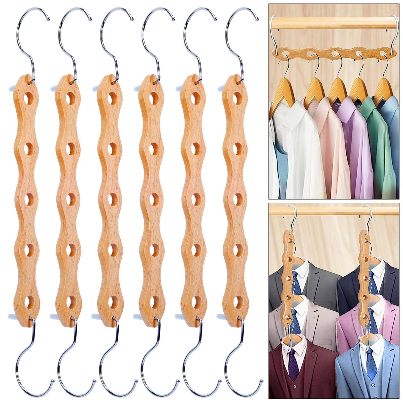 Lot De 6 Cintres Magiques Métal – Gain De Place, Organisateur Porte-manteaux
