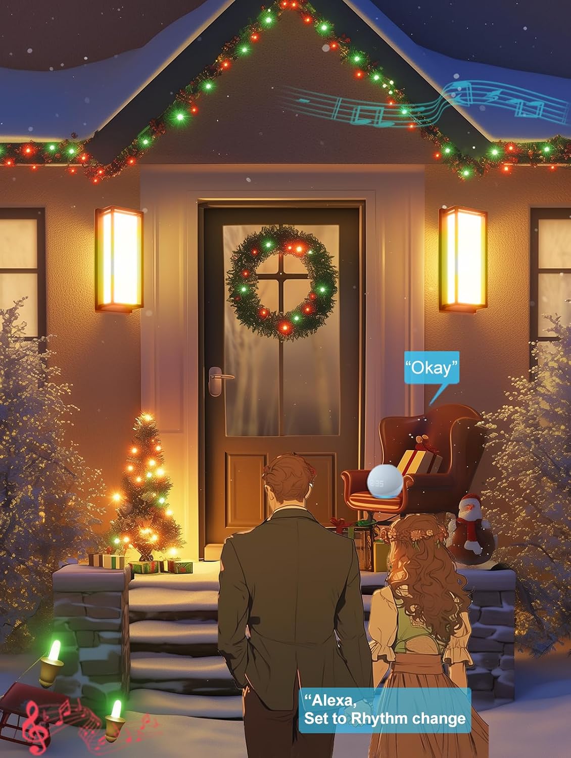 Smart Outdoor Lights Color Changing 2 Pack, RGB+2700K-6500K Outdoor Wall Sconce Aluminum Exterior Lighting Fixtures Waterproof Antirust, APP Control Up and Down Lights 8 71T6hd JSfL. AC SL1500