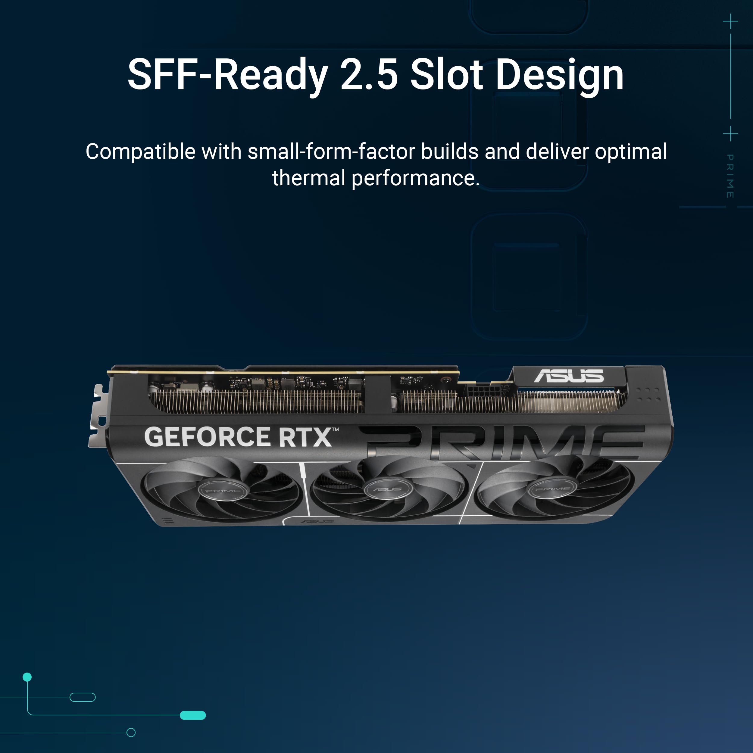 ASUS Tarjeta gráfica Prime NVIDIA GeForce RTX™ 5080 EVO de 16 GB GDDR7 OC Edition (PCIe® 5.0, HDMI®/DP 2.1, 2.5 Ranuras, Ventiladores Axial-Tech, BIOS duales)