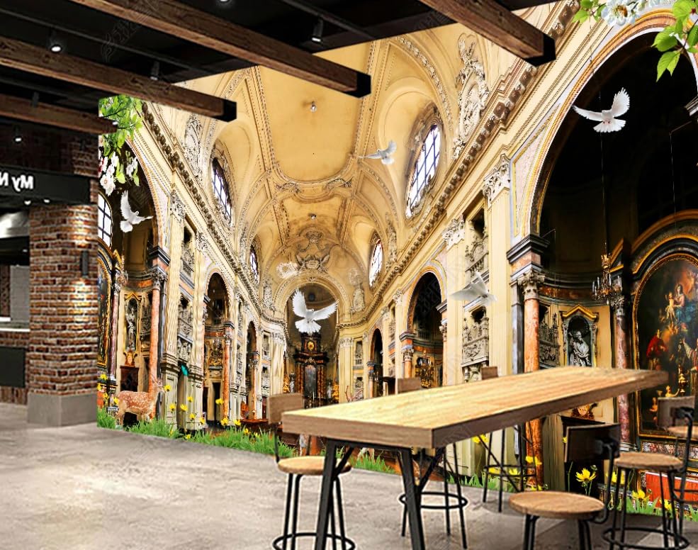 Papier peint palais européen pour agrandir l'espace salon et chambre