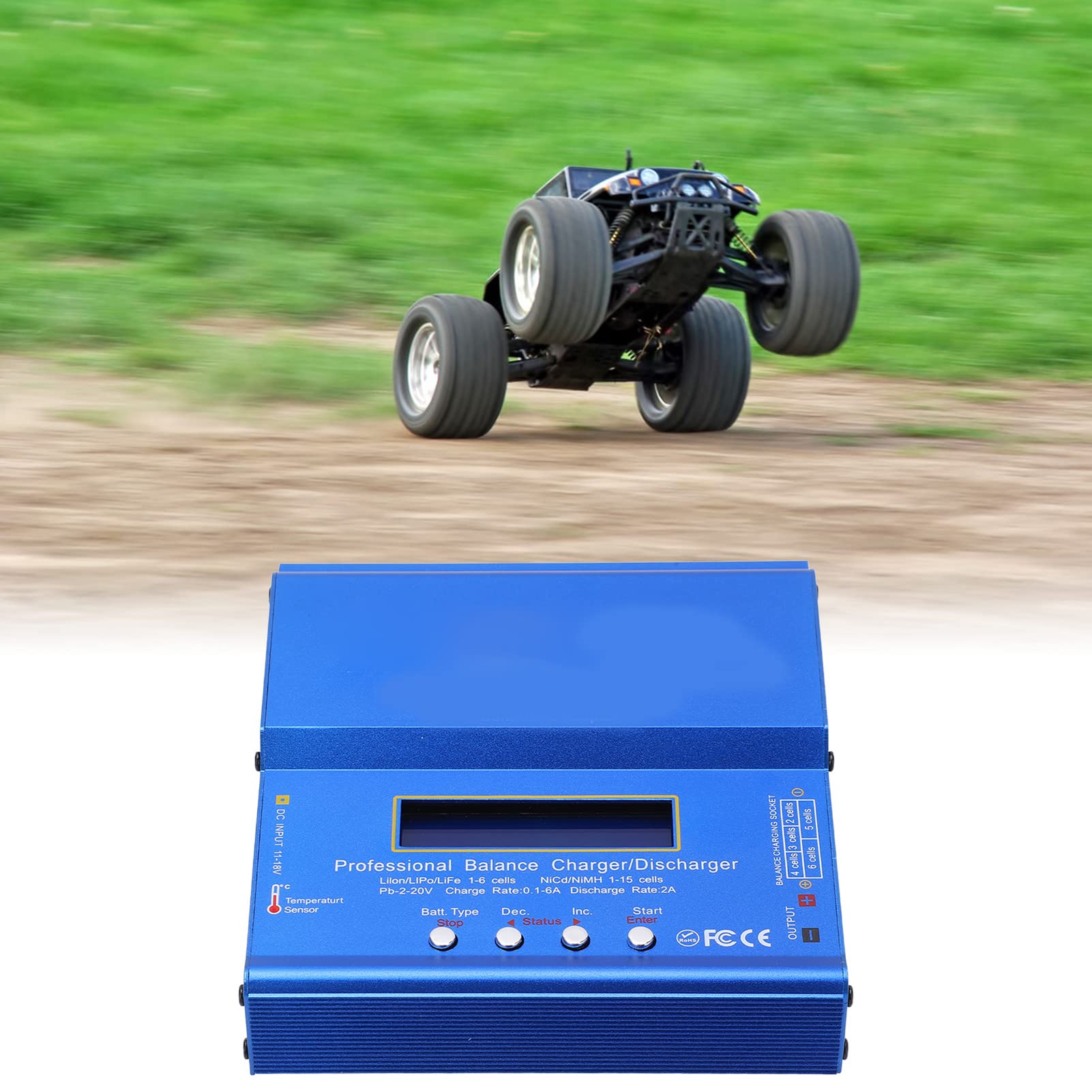 Cargador de Equilibrio IMAX B6AC Lipo, Cargador de Alto Rendimiento de 80W para Aviones Teledirigidos, Drones y Coches, Aleación de Aluminio