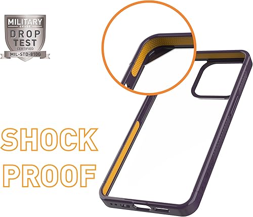 Miniatura 5 de ARMOR Funda Signature para iPhone 14 Pro (morado sombra con cinta naranja)