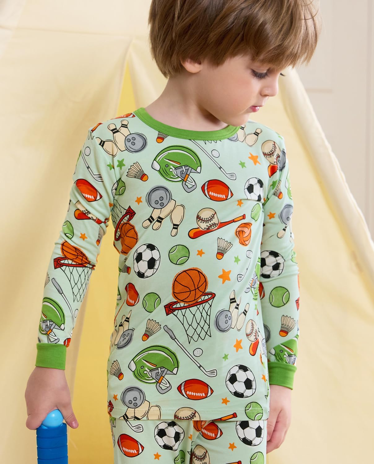 Bamboo Viscose Toddler Pajamas Boys Girls Baby 12M-8Y Pjs Sets Kids 2pcs Snug fit Long-Sleeve Sleepwear - Image 2