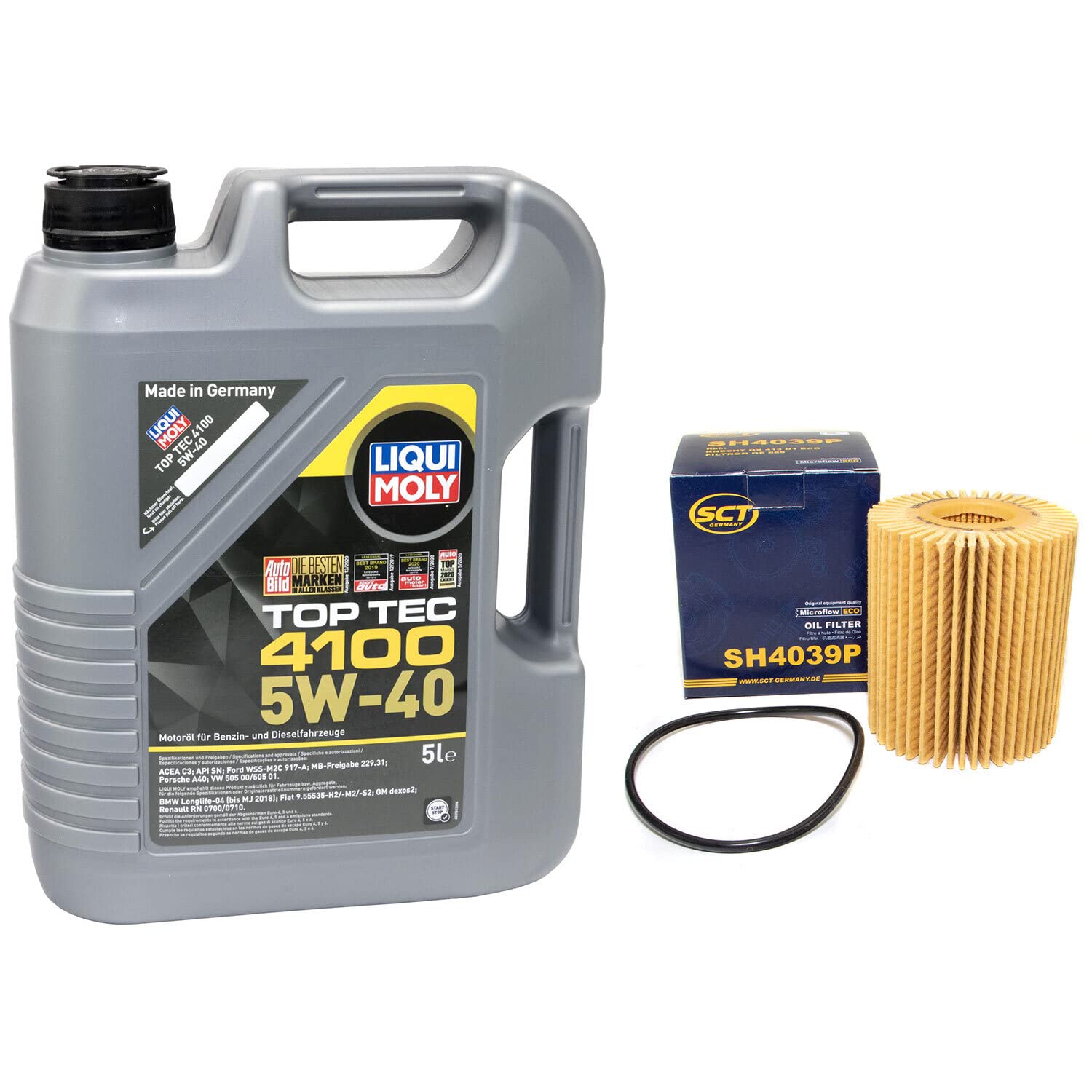 Motoröl Set Top Tec 4100 5W-40 5 Liter + Ölfilter SH4039P