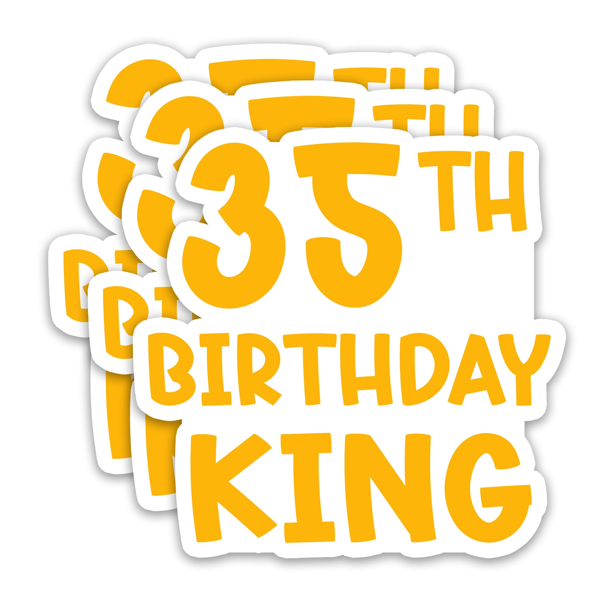 Photo 1 of (3Pcs) Happy 35th Birthday Stickers – It’s My 35th Birthday - Cheers to 35 Years Waterproof Vinyl Decals for Birthday Gifts, Water Bottles, Scrapbooks, Journals, 3 x 2.5 inch