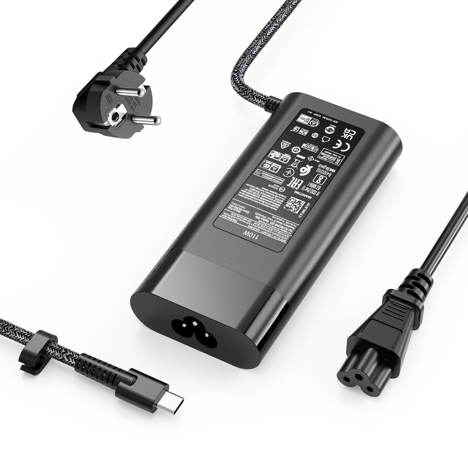 Alimentatore USB C da 110 W per HP M52950-001 M52946-003 M52946-001 TPN-CA24 TPN-DA24 HP Elite Dragonfly G3 ZBook Firefly 16 G9 G10 EliteBook 860 865 G9 G10 Adattatore di alimentazione