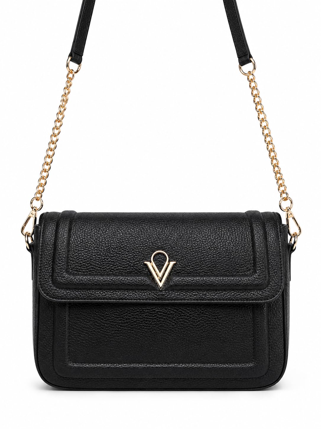 Vanya Genuine Leather V-Shape Sling Bag, Rose-Gold Finish, Lightweight, for Brunch, Market and Evening Outings-image-22