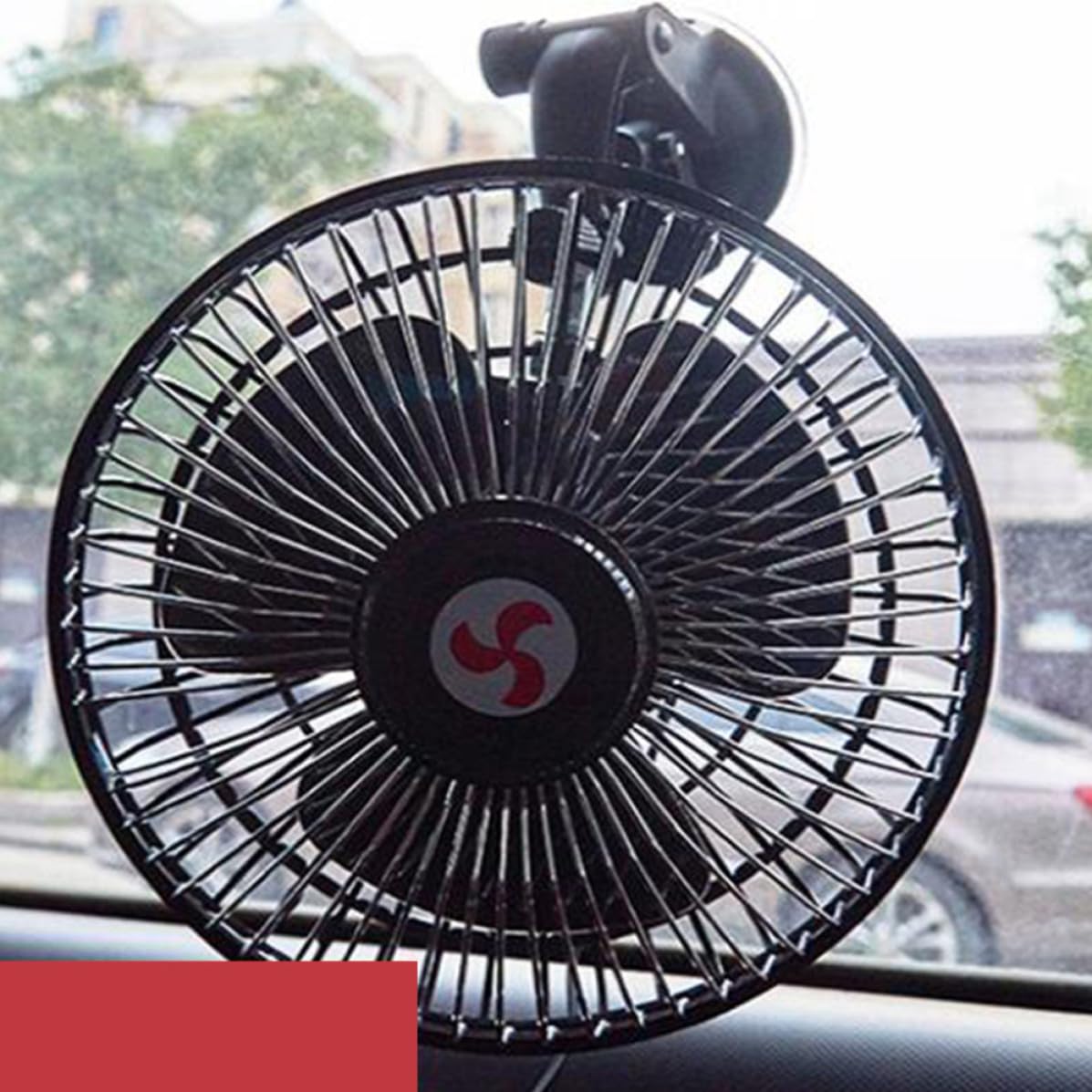 POPETPOP Ventilador de Coche de 6 Pulgadas Ventosa y Ajuste 12v