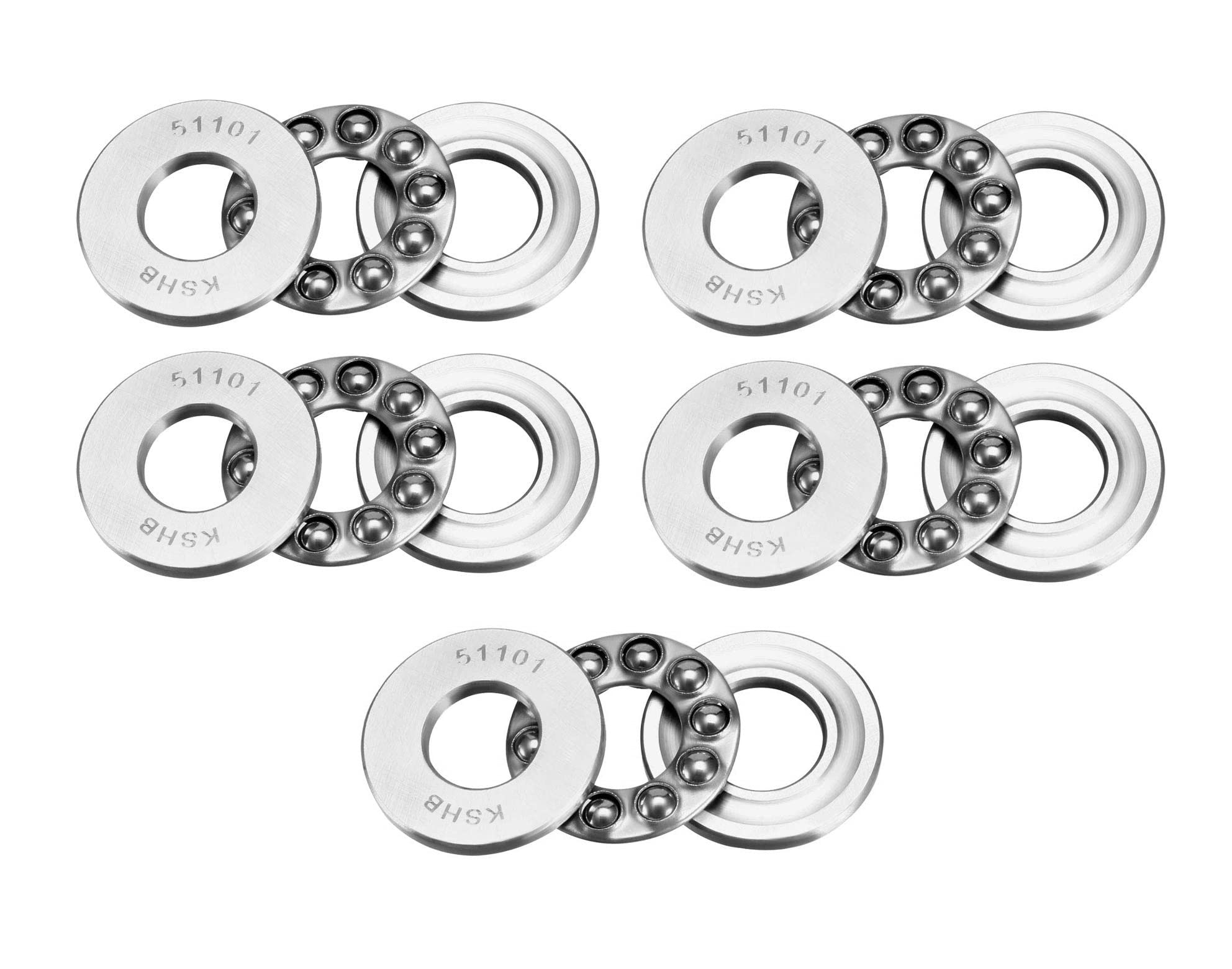 INVENTO 5Pcs 51101 12mm Axial Thrust Ball Bearing 12x26x9mm Single Direction carbon steel ball bearing (B09LT294CZ) Amazon Price History, Amazon Price Tracker