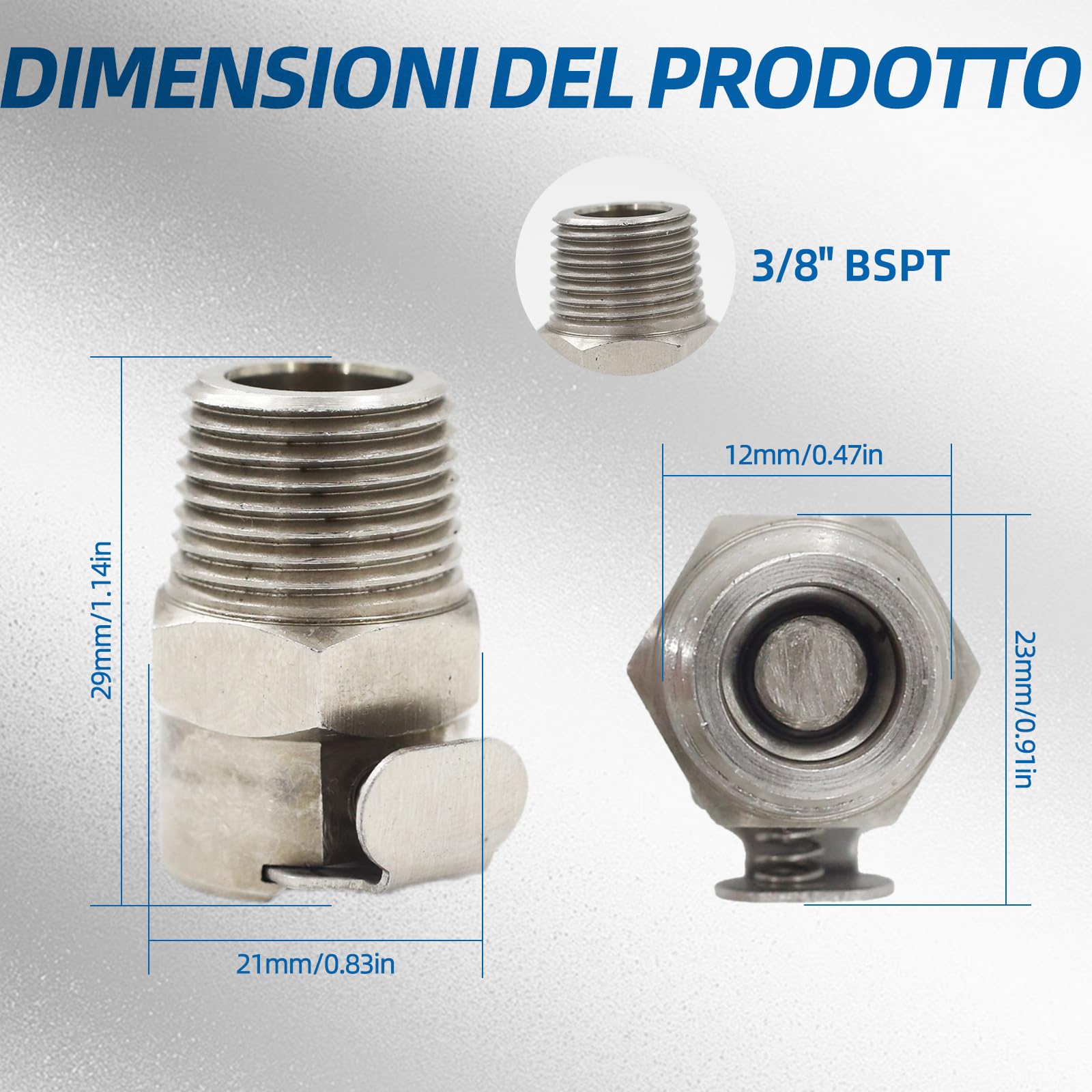 Kit di riparazione con attacco rapido per pompa carburante in metallo per BMW R1200GS / R1200R / R1200RT / K1200R / K1200S / K1200GT. Attacco rapido da 3/8 di pollice.