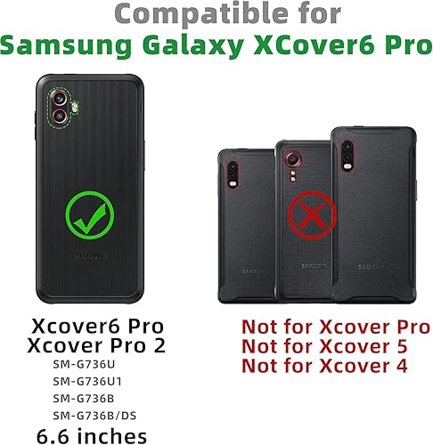 Miniatura 2 de BNIUT Funda para Samsung Galaxy XCover6 Pro Fundas protectoras a prueba de golpes con carcasa rígida híbrida texturizada resistente - Protección a