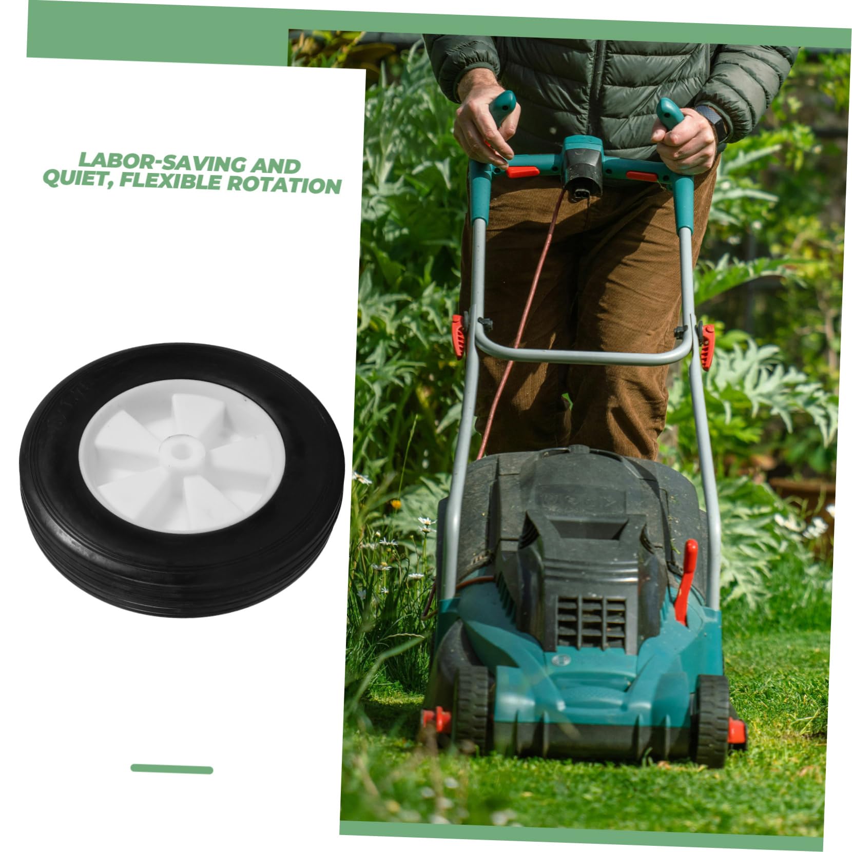 BESTonZON 2piezas Ruedas De Repuesto Para Cortacésped Ruedas De Goma Para Césped Accesorio Para Cortacésped De Para Jardín Para