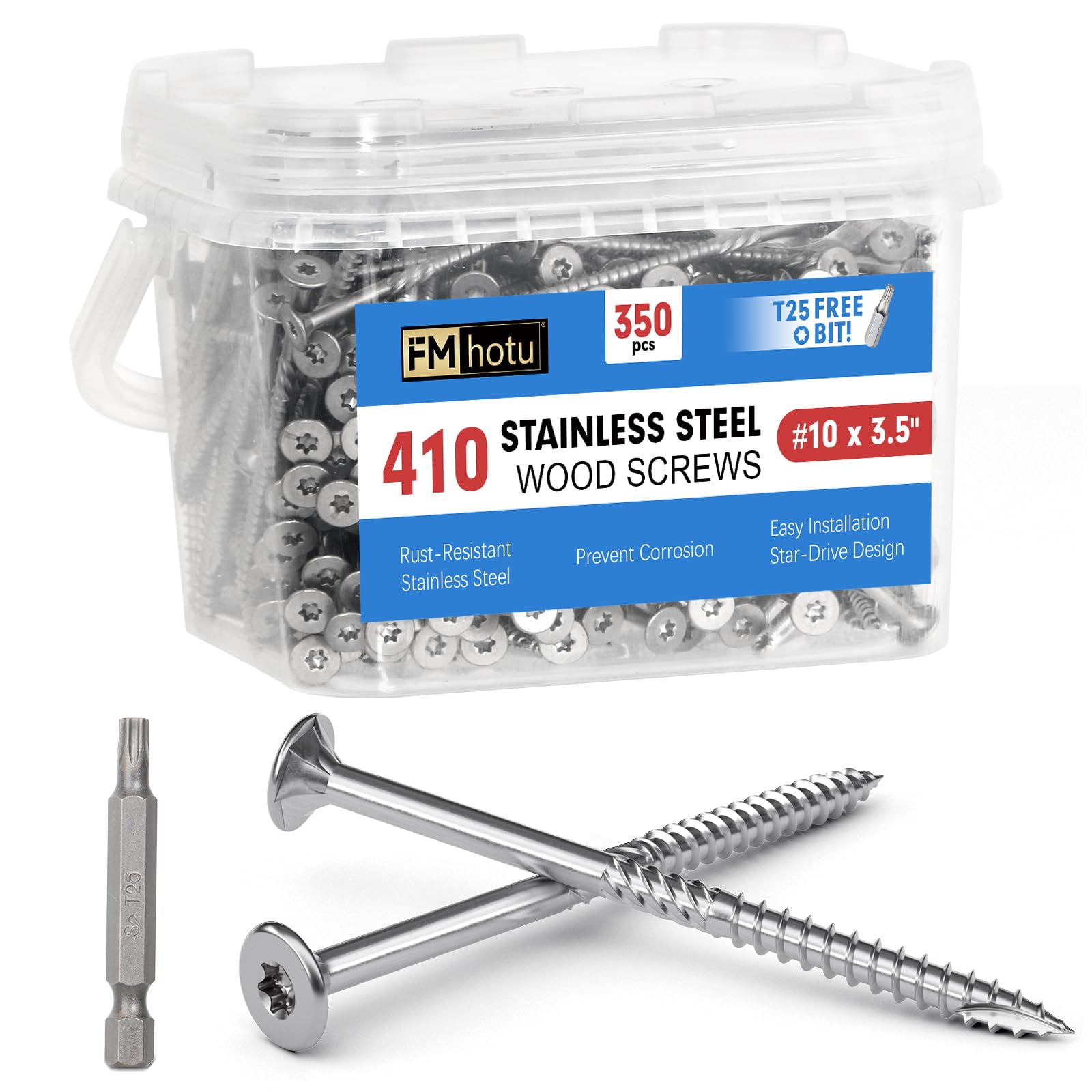 Stainless Steel Deck Screws - 150 Pack #10 x 2 -13
