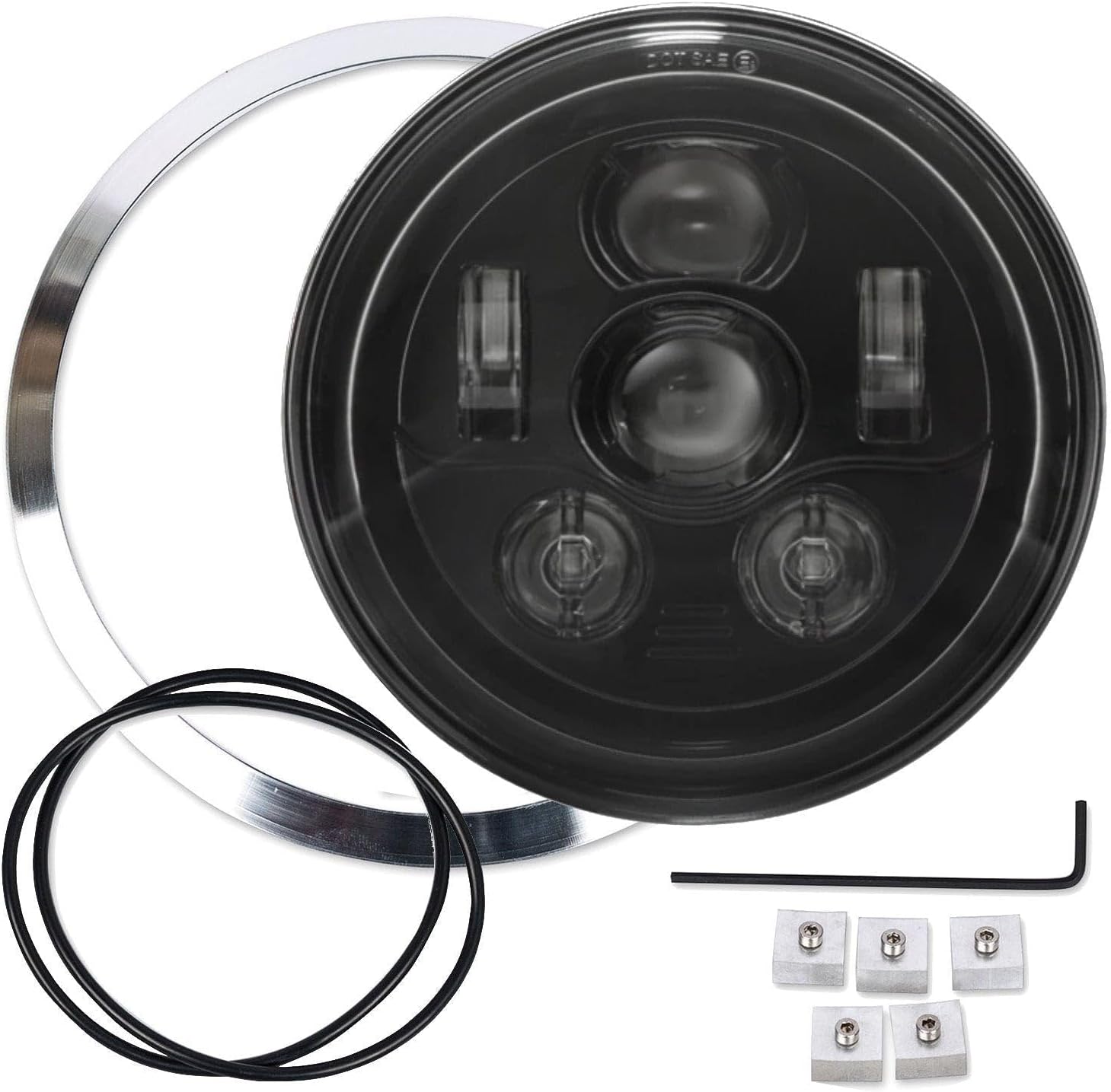 Eagle Lights 7" Generation III LED Headlight Kit for 1999–2001 Buell X1 Motorcycles (Chrome Ring)
