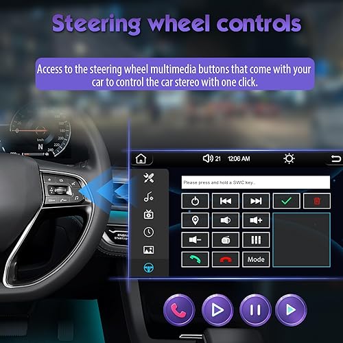 Miniatura 8 de Estéreo de auto doble DIN de 7 pulgadas con CarPlay inalámbrico y Android Auto, exclusivo DSP integrado, audio de alta potencia de 240 W, pantalla