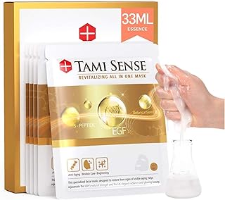 Sponsored Ad - 33ml Essence Best Anti Aging Face Mask For Korean Skincare - Sheet Masks with 5 Peptides EGF Serum Vitamin ...
