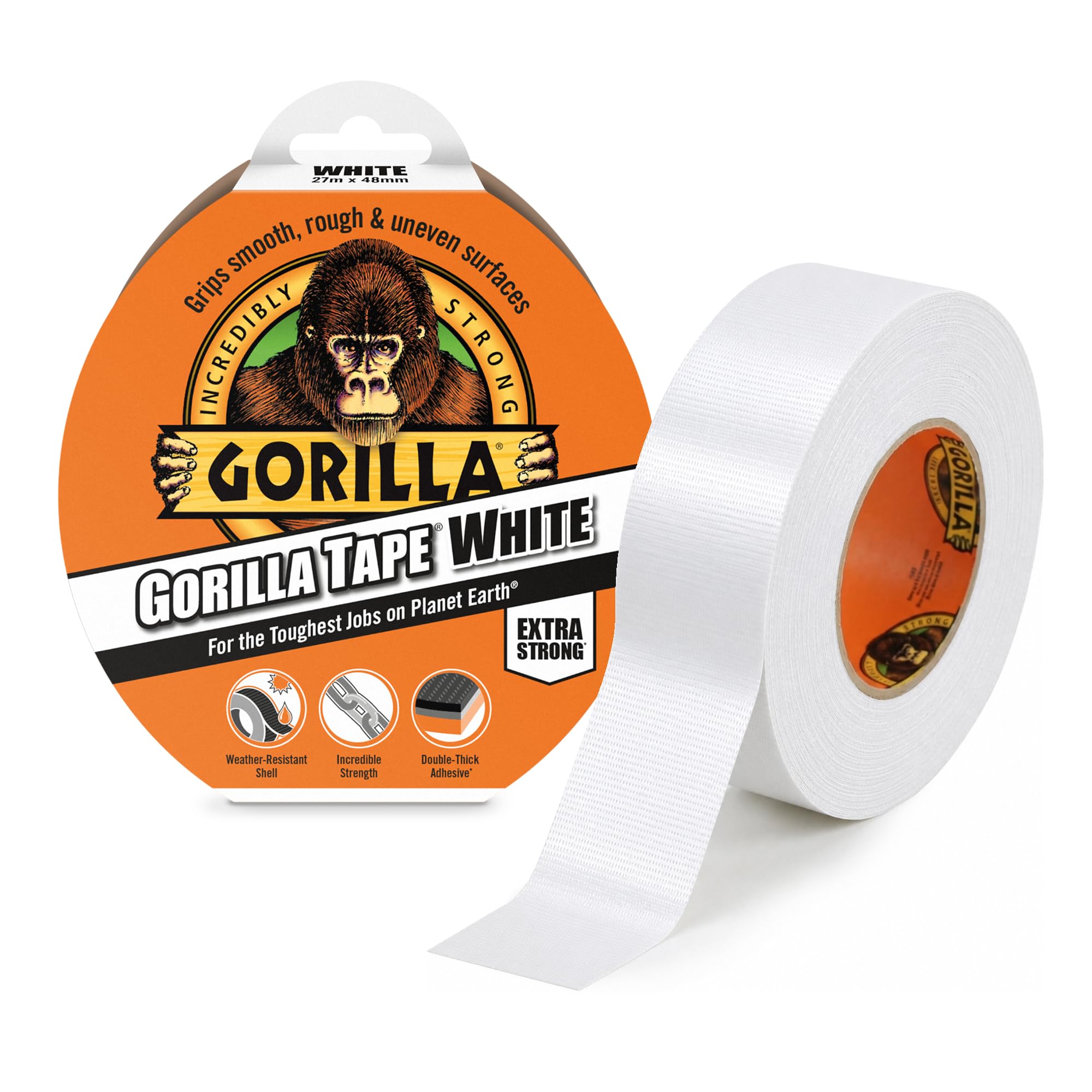 Gorilla Tape White 27m 1 Pack,