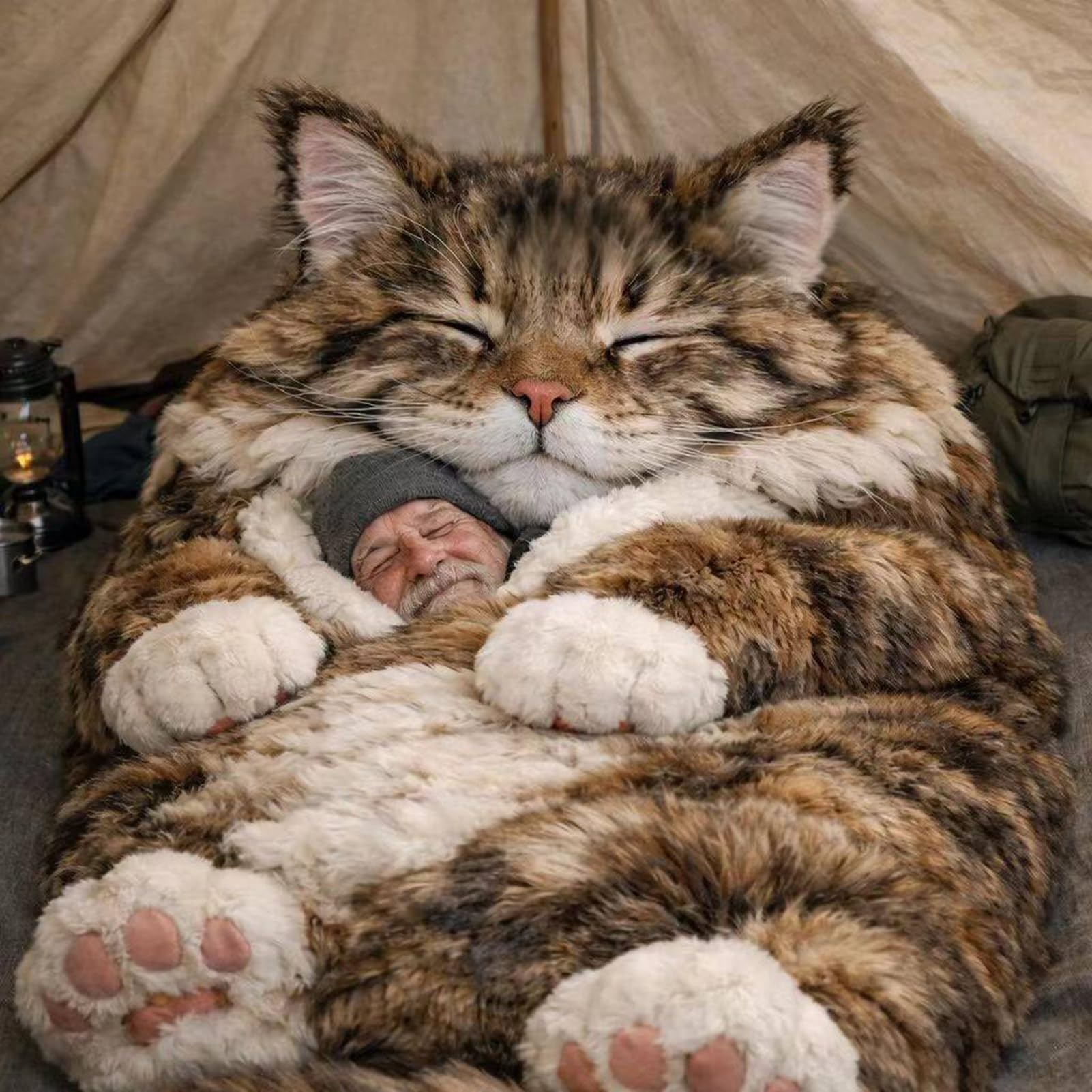 Cat Sleeping Bag for Adults,68.9'' Washable Cozy Warm Cat Plush Sleeping Bag for Human,Adorable Cats Envelopes Sleeping-Bags Gifts for Womens Mens,Cute Animal Shaped Warm Blanket Camping Home Loungin