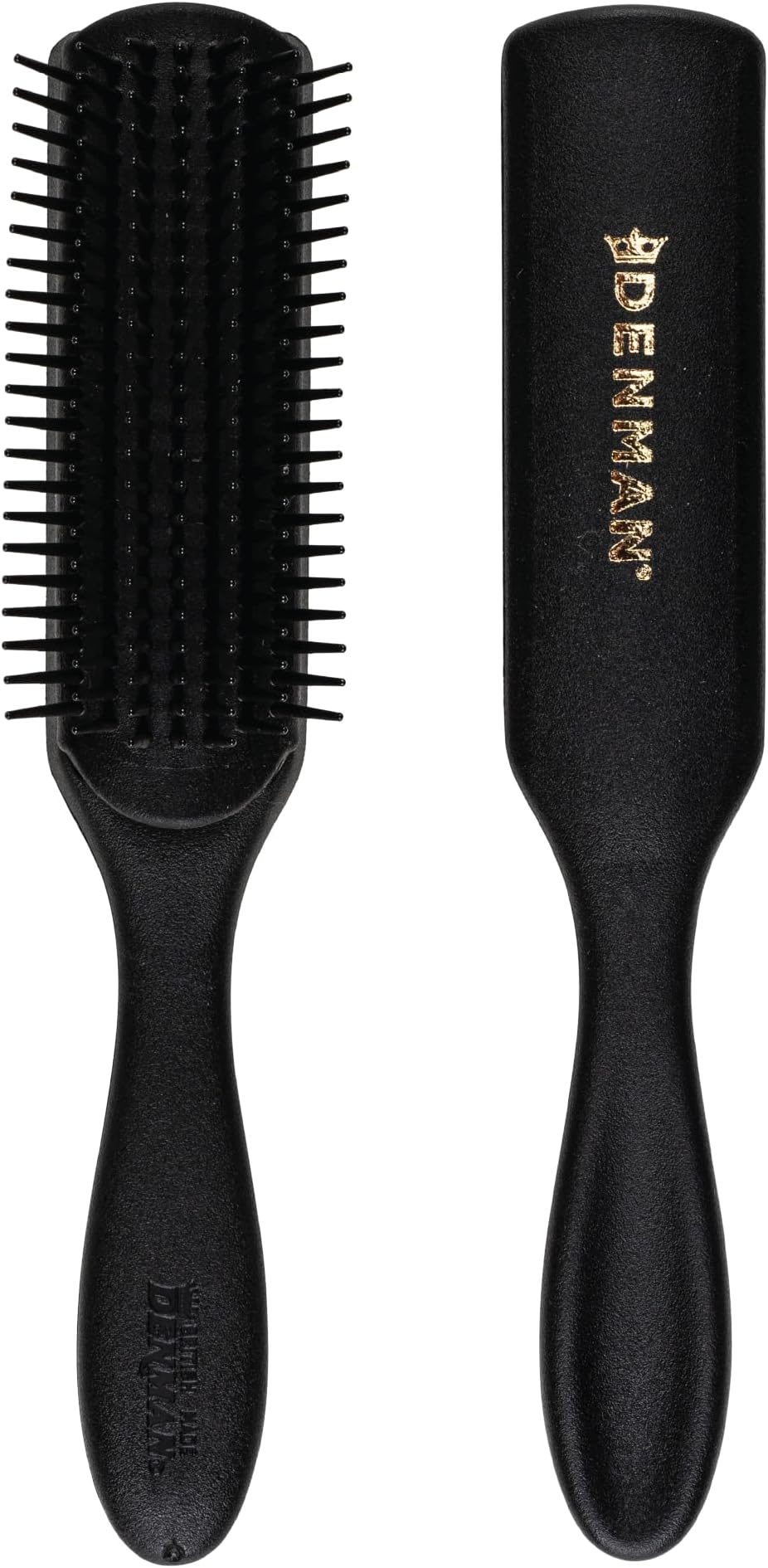 Denman Hair Brush for Curly Hair D3 (All Black) 7 Row Styling Brush for Blow-Drying