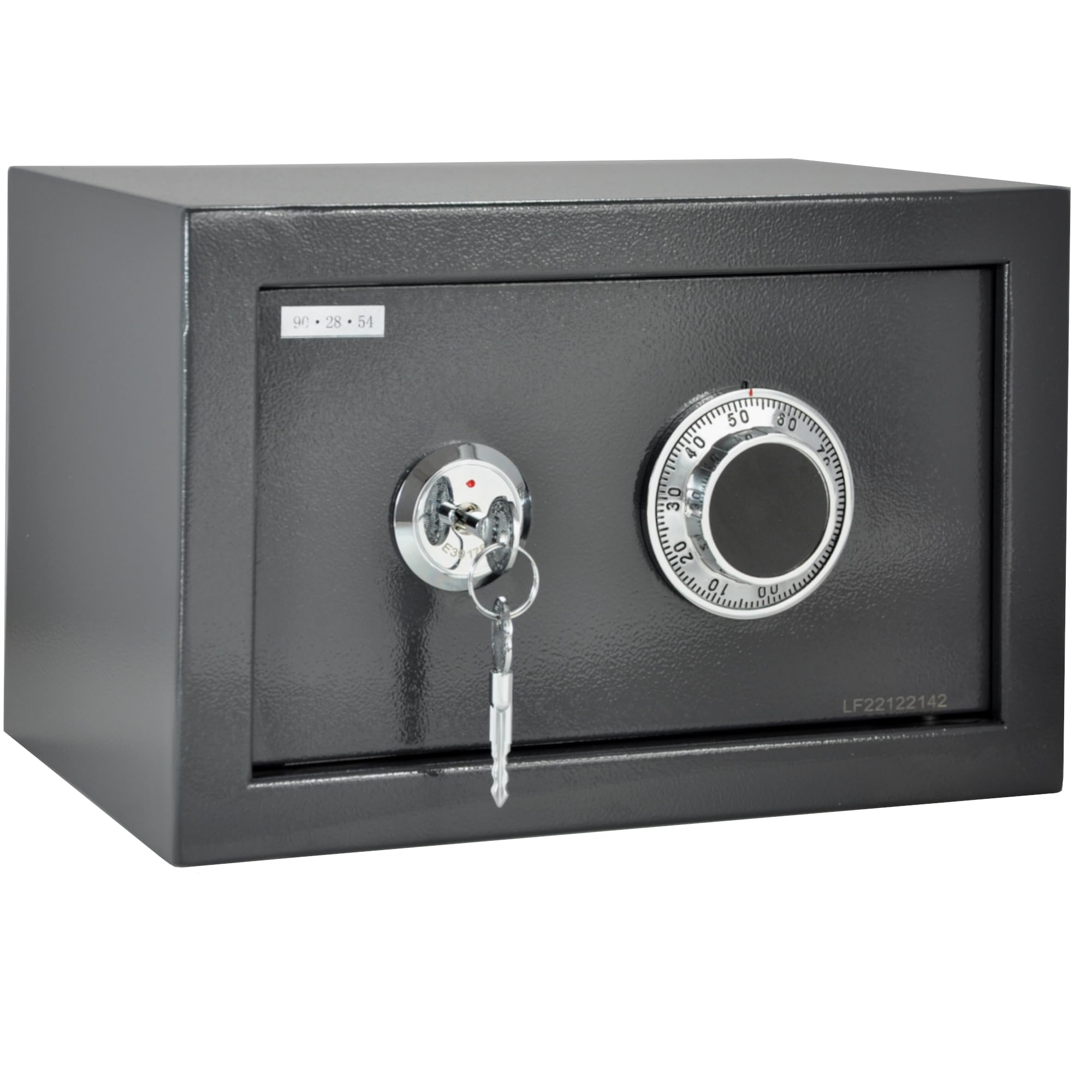 Tresor Coffre-fort à combinaison mécanique + serrure à double panneton Coffre-fort mural Gris 30 x 20 x 20 cm 8 kg