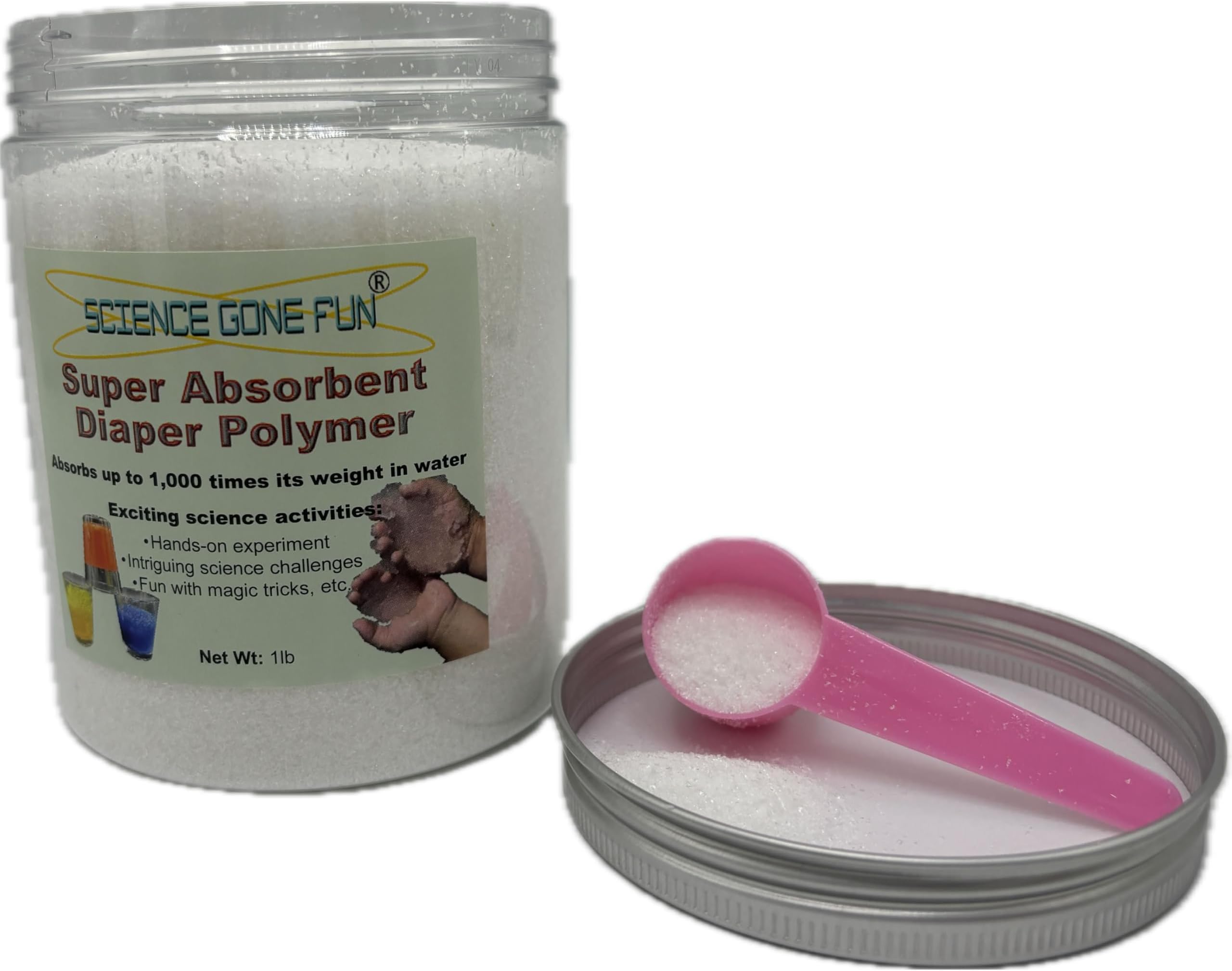 Science Chemistry Fun Hands On Project with 1 Pound Super Absorbent Diaper Polymer